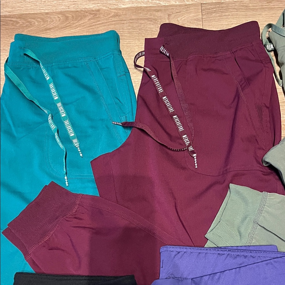 Med Couture Women's scrubs L bottoms/Med tops. 40 a set. $380 for all. - Picture 7 of 14